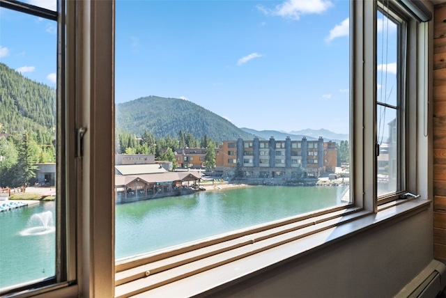 property view of water featuring a mountain view