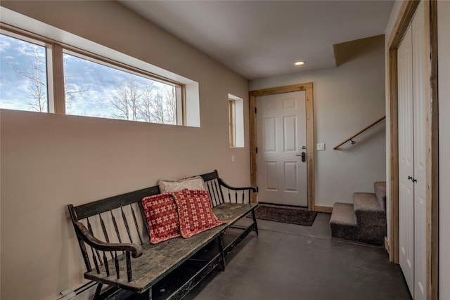 interior space featuring a baseboard radiator