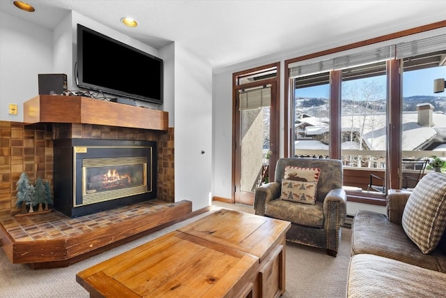 view of carpeted living room