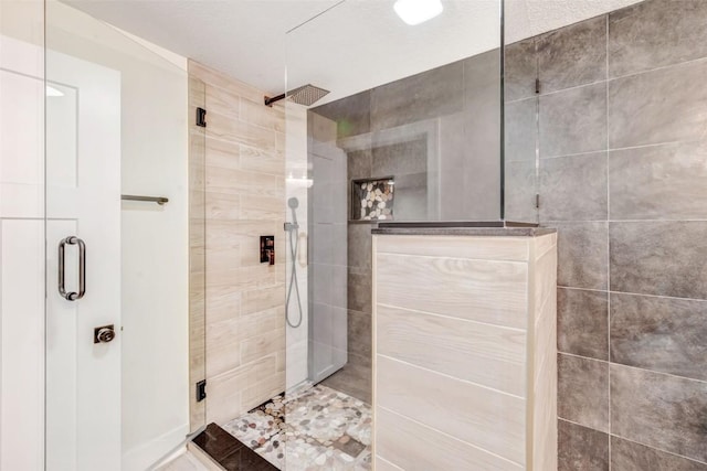 bathroom featuring walk in shower