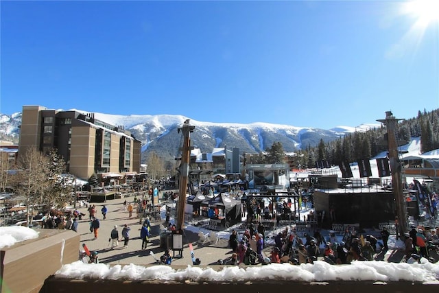 view of community featuring a mountain view