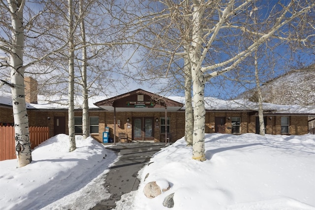 view of front of home featuring french doors