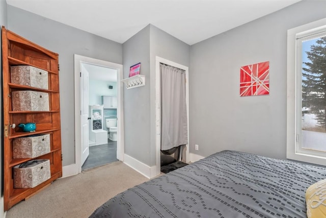 view of carpeted bedroom