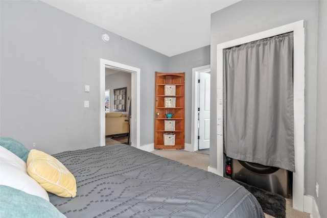 view of carpeted bedroom