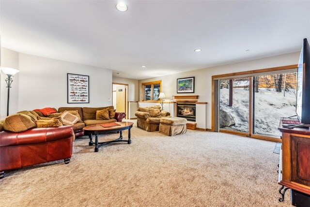 view of carpeted living room