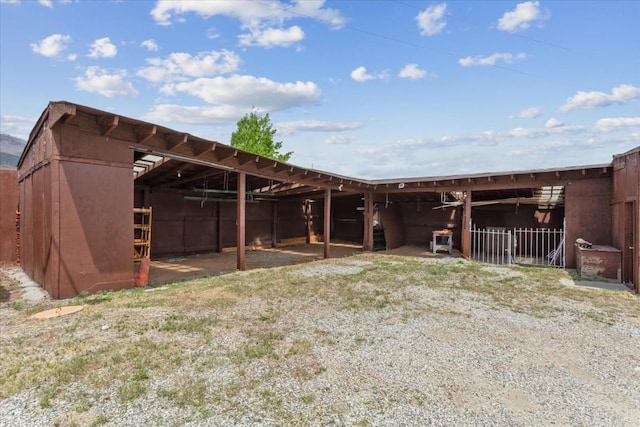 view of horse barn