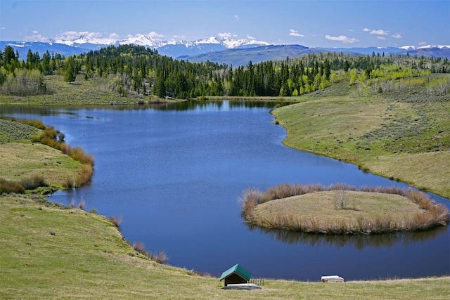 water view featuring a mountain view