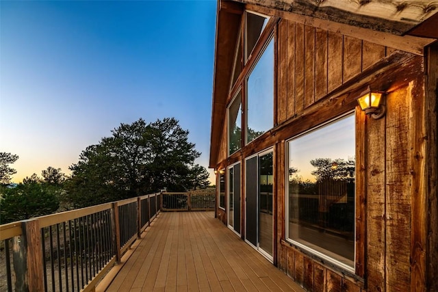 view of deck at dusk