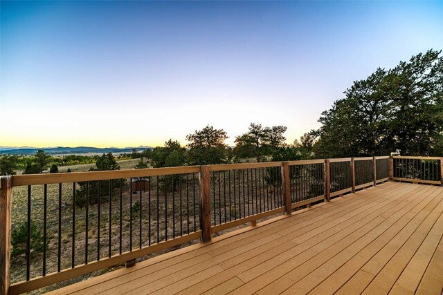 view of deck at dusk