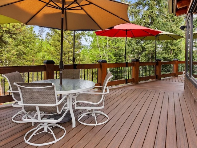 view of wooden terrace