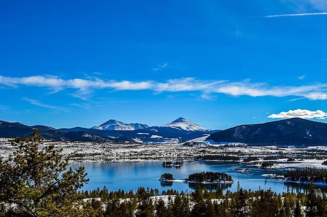 property view of mountains featuring a water view