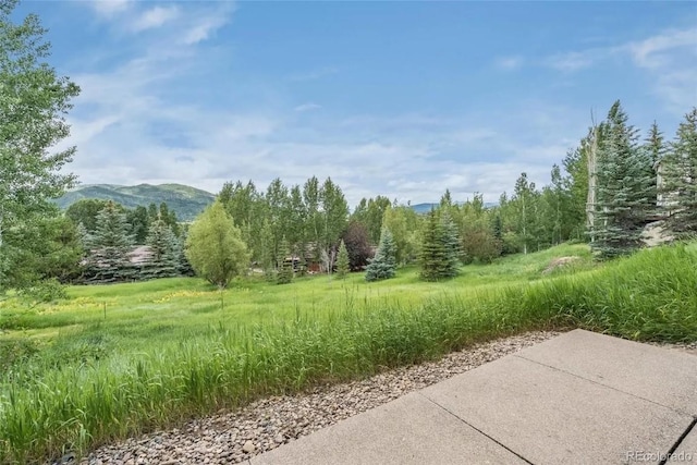 exterior space with a mountain view