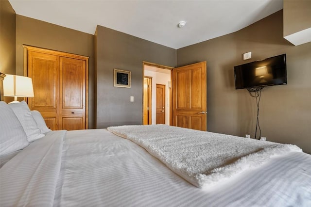 bedroom featuring a closet