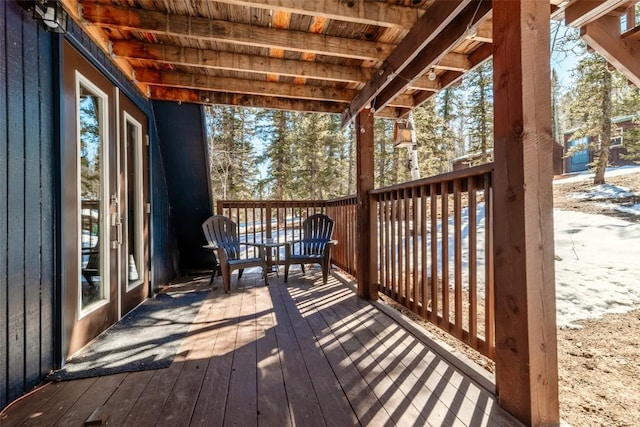 view of wooden deck