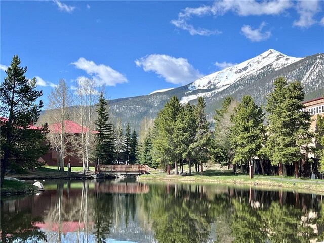 mountain view with a water view