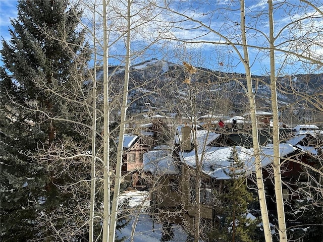 exterior space with a mountain view