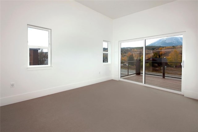 view of carpeted empty room