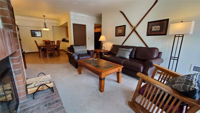 view of carpeted living room