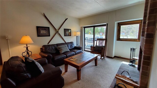 view of carpeted living room