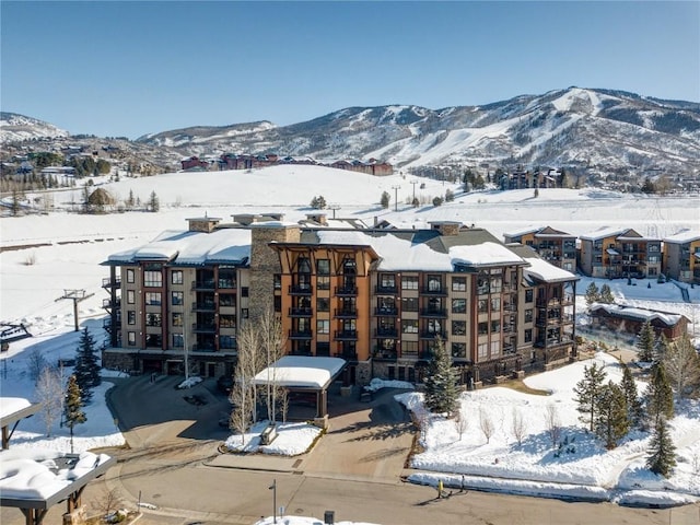 exterior space with a mountain view