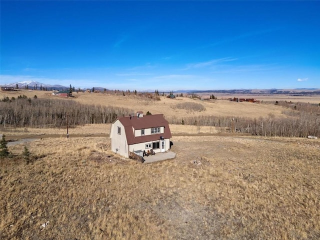 aerial view featuring a rural view