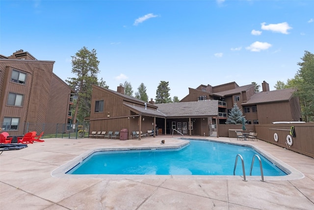 view of pool with a patio