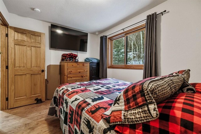 bedroom featuring light hardwood / wood-style flooring