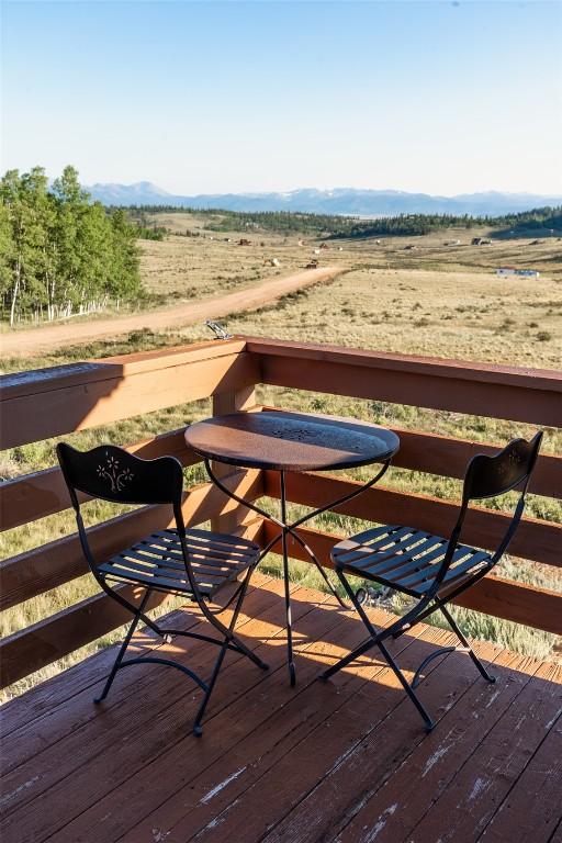 deck featuring a rural view