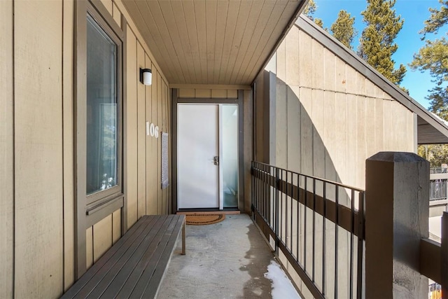 view of doorway to property