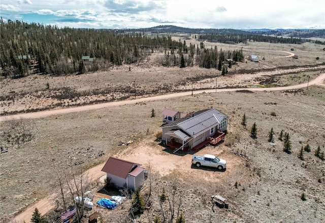 drone / aerial view featuring a rural view