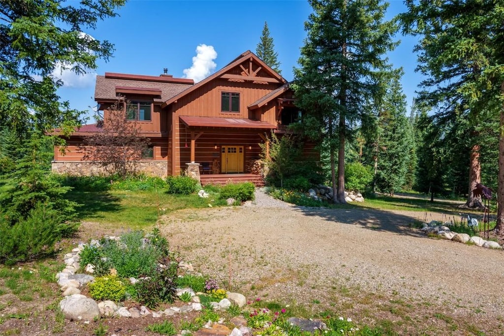 view of front of property with a porch