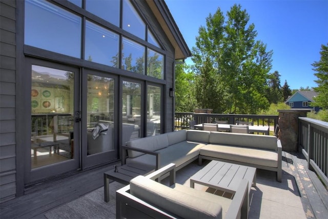 view of patio with outdoor lounge area