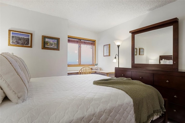 bedroom with a textured ceiling