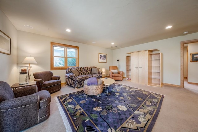 view of carpeted living room