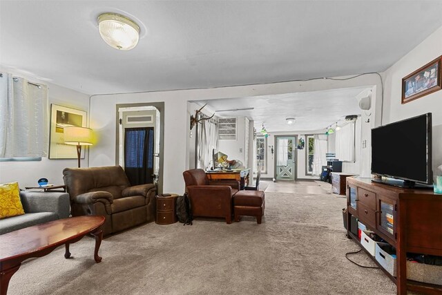 view of carpeted living room