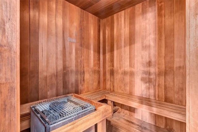 view of sauna