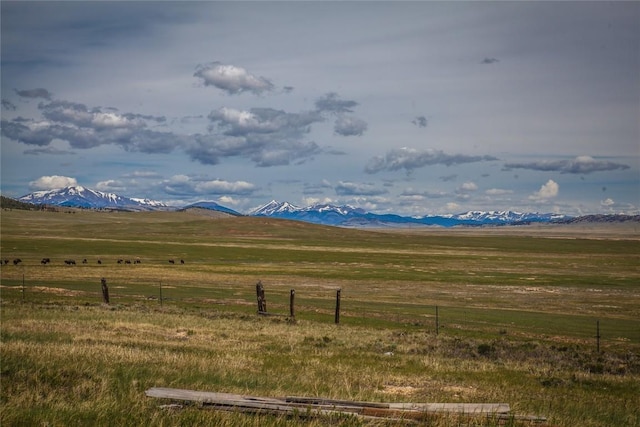 view of mountain feature featuring a rural view