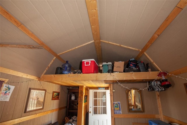 view of attic