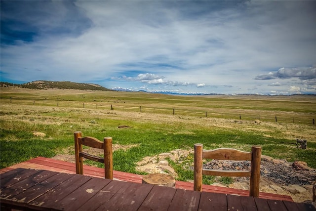 property view of mountains with a rural view