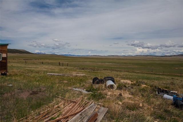 mountain view featuring a rural view