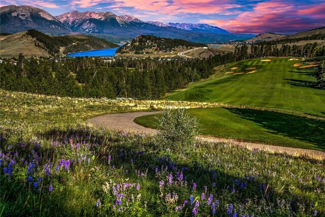 mountain view featuring a water view