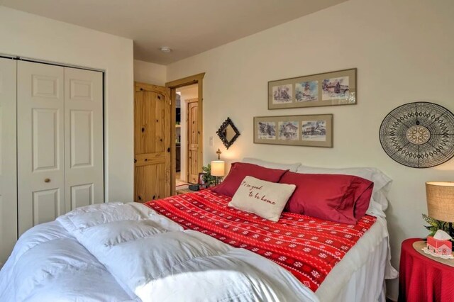 bedroom with a closet