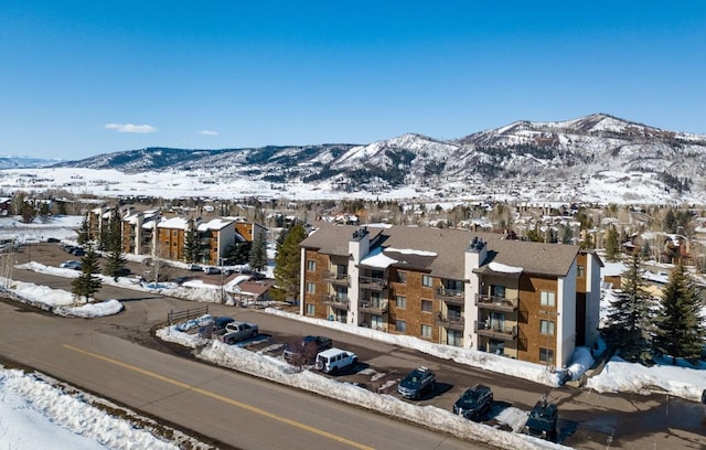 mountain view with a residential view