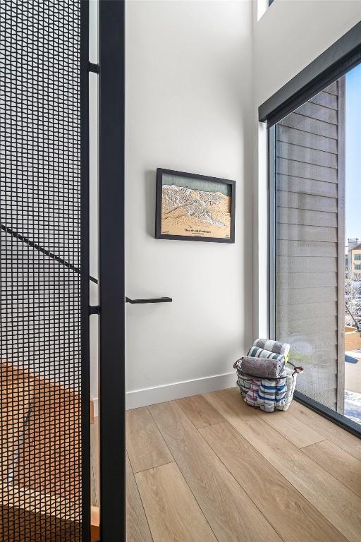 interior space featuring hardwood / wood-style flooring