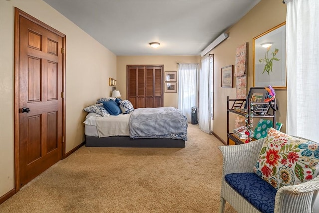 view of carpeted bedroom