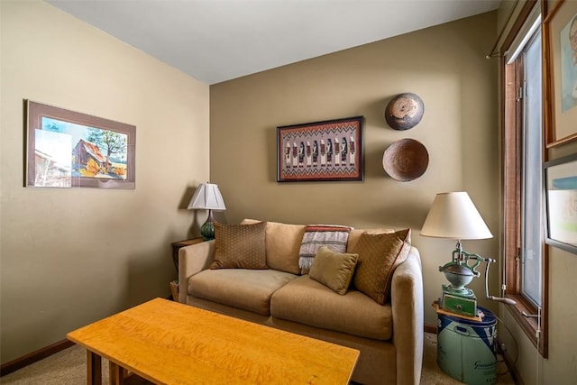 view of carpeted living room