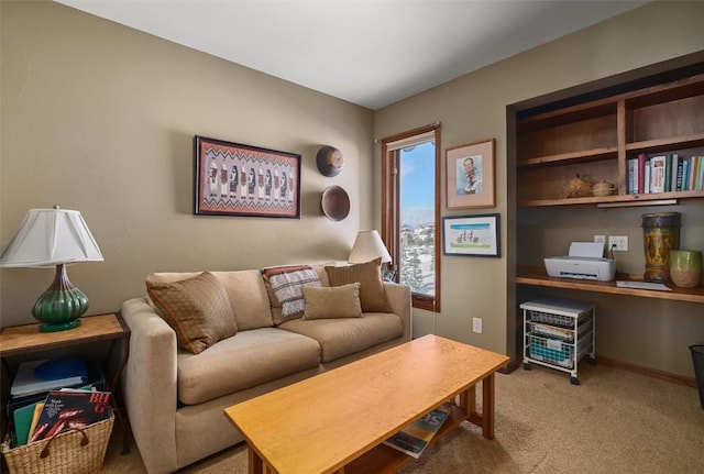 view of carpeted living room