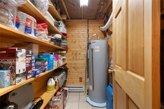 utilities featuring a baseboard radiator and water heater