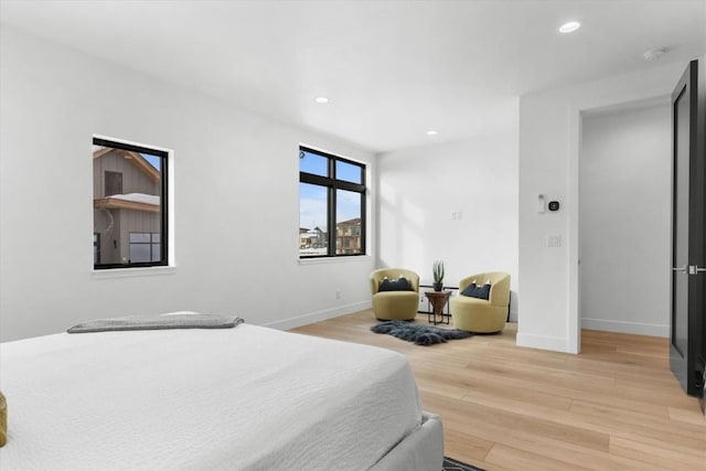 bedroom featuring hardwood / wood-style flooring