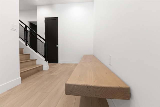 hall featuring hardwood / wood-style flooring